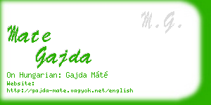 mate gajda business card
