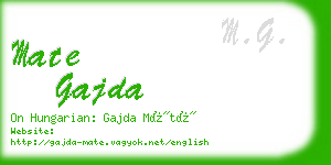 mate gajda business card